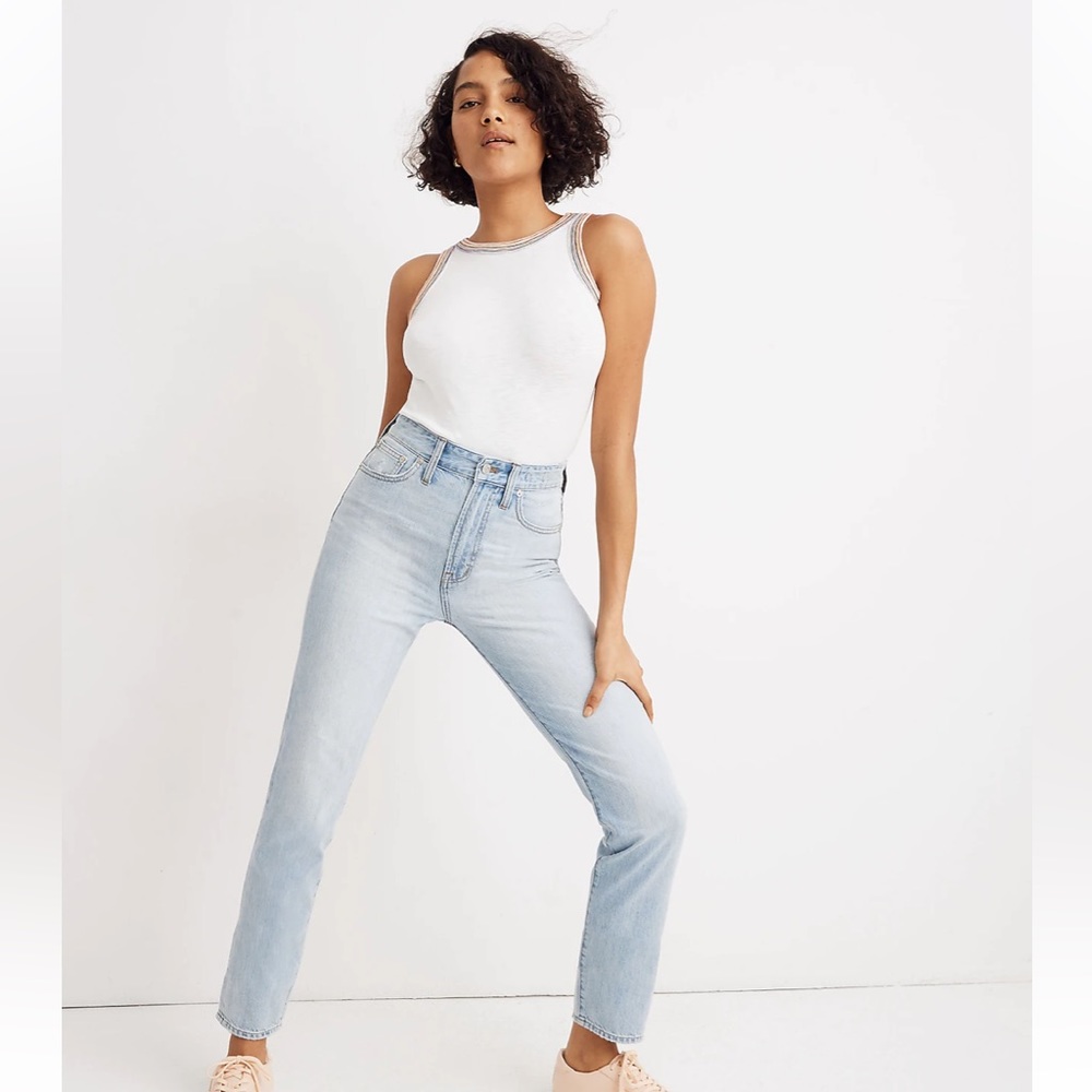 Madewell perfect vintage jeans, light wash 28